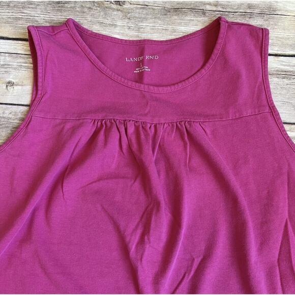Lands End Pink Tank Top L (14) - Picture 4 of 6